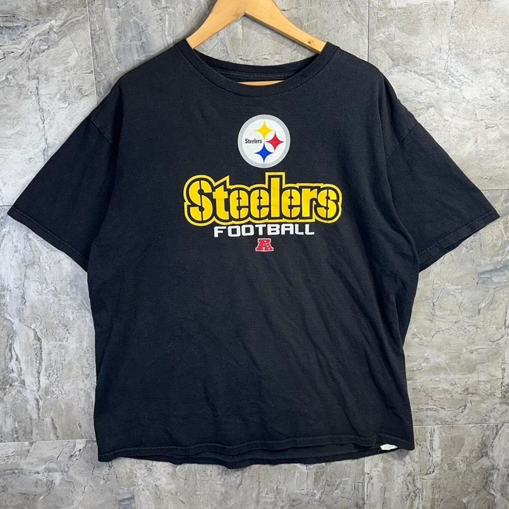 Vintage NFL Black and yellow Pittsburgh Steelers‎ tee Men XL #SteelersNation